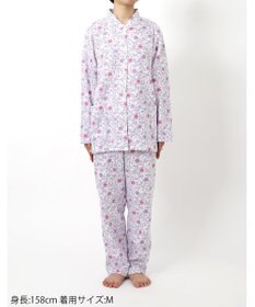 Wing パジャマ 長袖 長ズボン 綿混(本体) あったか レディース EP6013 ウイング／ワコール