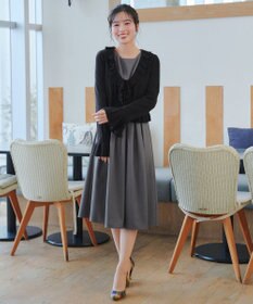 Tiaclasse 【おのののかさん着用】半袖&長袖選べる袖丈・タックフレアワンピース