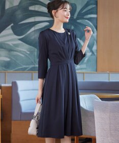 Tiaclasse 【おのののかさん着用】半袖&長袖選べる袖丈・タックフレアワンピース