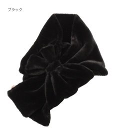 MOONBAT 【WEB限定ラッピング袋付】PAUL & JOE ACCESSOIRES フェイクファービッグリボンマフラー