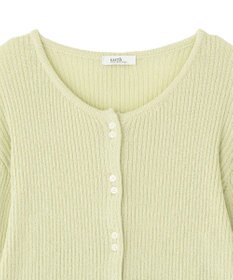 earth music&ecology 【予約】リブクロップドカーディガン