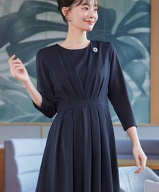 Tiaclasse 【おのののかさん着用】半袖&長袖選べる袖丈・タックフレアワンピース