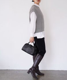 TOQUE 〈大草直子さんアドバイザー〉ベビーアルパカ×シルクハニカムニットフレンチトップス