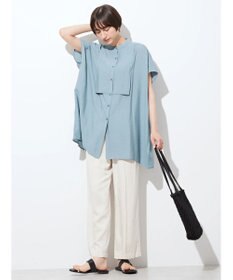 AMERICAN HOLIC ブザムフレンチスリーブバックオープンチュニック