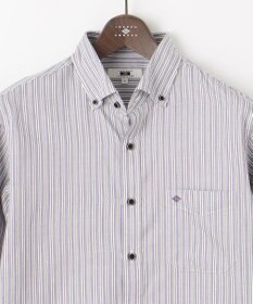 JOSEPH ABBOUD 【柔らか・光沢感】コットンビエラストライプ シャツ