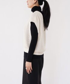 TOQUE 〈大草直子さんアドバイザー〉ベビーアルパカ×シルクハニカムニットフレンチトップス