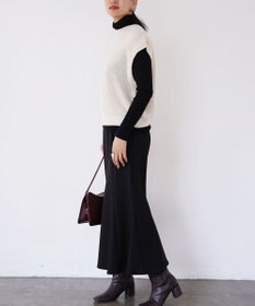 TOQUE 〈大草直子さんアドバイザー〉ベビーアルパカ×シルクハニカムニットフレンチトップス