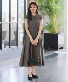 洗える】リネンライクフレンチスリーブワンピース / Tiaclasse