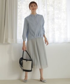 J.PRESS LADIES スクエアドット 剣先 スカーフ