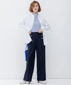 23区 【洗える】CANCLINI バンドカラー シャツ