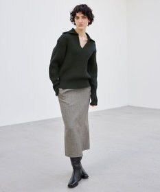 BEIGE， GRANET / ウールリバーIラインスカート