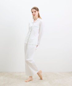 une nana cool 【綿100%】60/1 シルケットスムース 長袖開襟 MADE WITH LIBERTY FABRIC