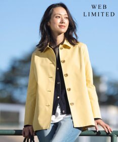 J.PRESS LADIES 【WEB限定カラーあり・撥水】80/2 T/C ツイル ステンカラー ショートコート