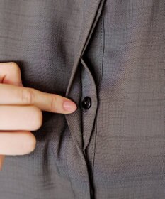 Tiaclasse 【洗える】リネンライクフレンチスリーブワンピース