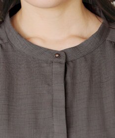 Tiaclasse 【洗える】リネンライクフレンチスリーブワンピース