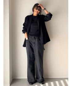 woadblue ＜坪田あさみさんコラボ＞DADA  ダダ  /  BLACK ワイドデニムパンツ
