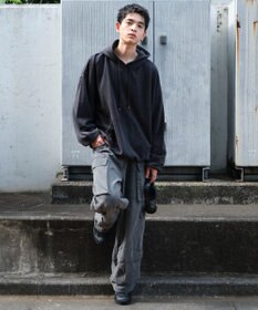 WEGO アシッドウォッシュバルーンパーカー