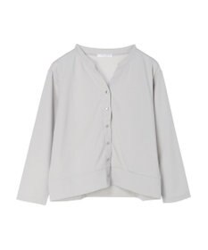 Green Parks カットジョーゼットドットボタンカーディガン