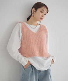 earth music&ecology ＭＩＸカラーブークレニットビスチェ