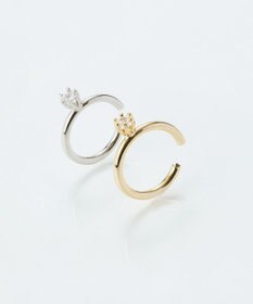 Phoebe 【金属アレルギー対応】ブリンクビジューイヤーカフ　シルバー/ニッケルフリー