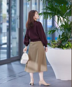 Tiaclasse 【洗える】ウール調フレアスカート