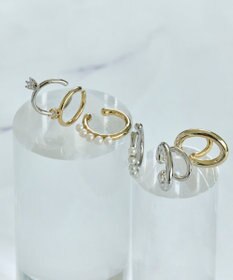 Phoebe 【金属アレルギー対応】ブリンクビジューイヤーカフ　シルバー/ニッケルフリー