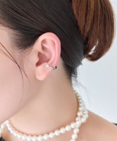 Phoebe 【金属アレルギー対応】ブリンクビジューイヤーカフ　シルバー/ニッケルフリー