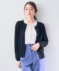 YECCA VECCA ラメ混クルーネックカーディガン