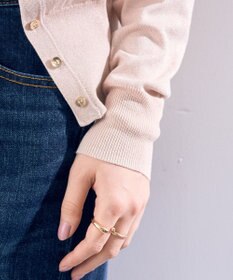 YECCA VECCA ラメ混クルーネックカーディガン