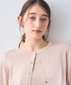 YECCA VECCA ラメ混クルーネックカーディガン