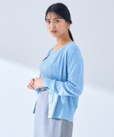 YECCA VECCA ラメ混クルーネックカーディガン