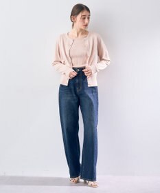 YECCA VECCA ラメ混クルーネックカーディガン