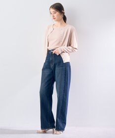 YECCA VECCA ラメ混クルーネックカーディガン