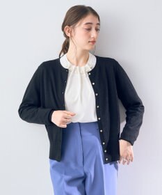 YECCA VECCA ラメ混クルーネックカーディガン