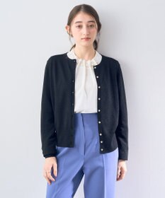 YECCA VECCA ラメ混クルーネックカーディガン