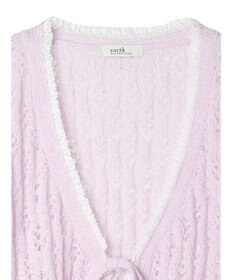 earth music&ecology テープヤーンリボンカーディガン