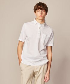 JOSEPH ABBOUD 【吸水速乾/上質感】千鳥サッカーポロシャツ