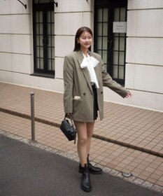 Green Parks AnriettMusee シアーボウタイブラウス