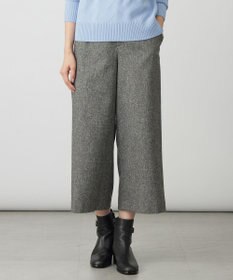 J.PRESS LADIES ラメツイード クロップド パンツ グレー系