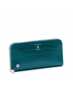 ADMJ ラウンドファスナーウォレット 牛革クロコ型押し ラウンドファスナーウォレット / A.D.M.J.