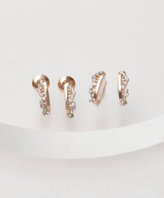 Phoebe 【金属アレルギー対応】【痛くないシリーズ】ミルキーウェイライトフィットイヤリング　ローズゴールド