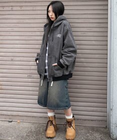 WEGO 【ユニセックス着用ITEM/MLサイズ展開】ワーカーズフードブルゾン