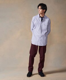 J.PRESS MEN オーガニックコットン ダブルチューブマルチストライプ シャツ