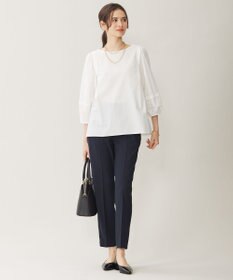 自由区 L 【セットアップ対応・UVカット・接触冷感・洗える】ライトストレッチテーパード パンツ