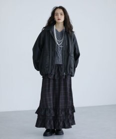 Green Parks ■ＥＳＣＡＲ　チェックペプラムフレアスカート