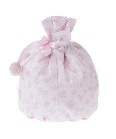 Maison de FLEUR リボンレオパード巾着ポーチ