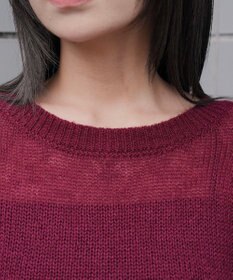 WEGO モヘアタッチダメージショートニット