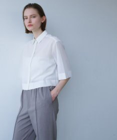 BEIGE， BAC / コットンシアー ショートレングスシャツ Off