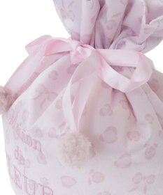 Maison de FLEUR リボンレオパード巾着ポーチ