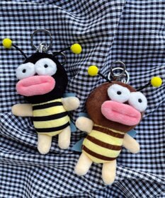 WEGO スリムたらこみつばちぬいぐるみキーホルダー